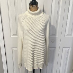 Express Cream Turtleneck Sweater
